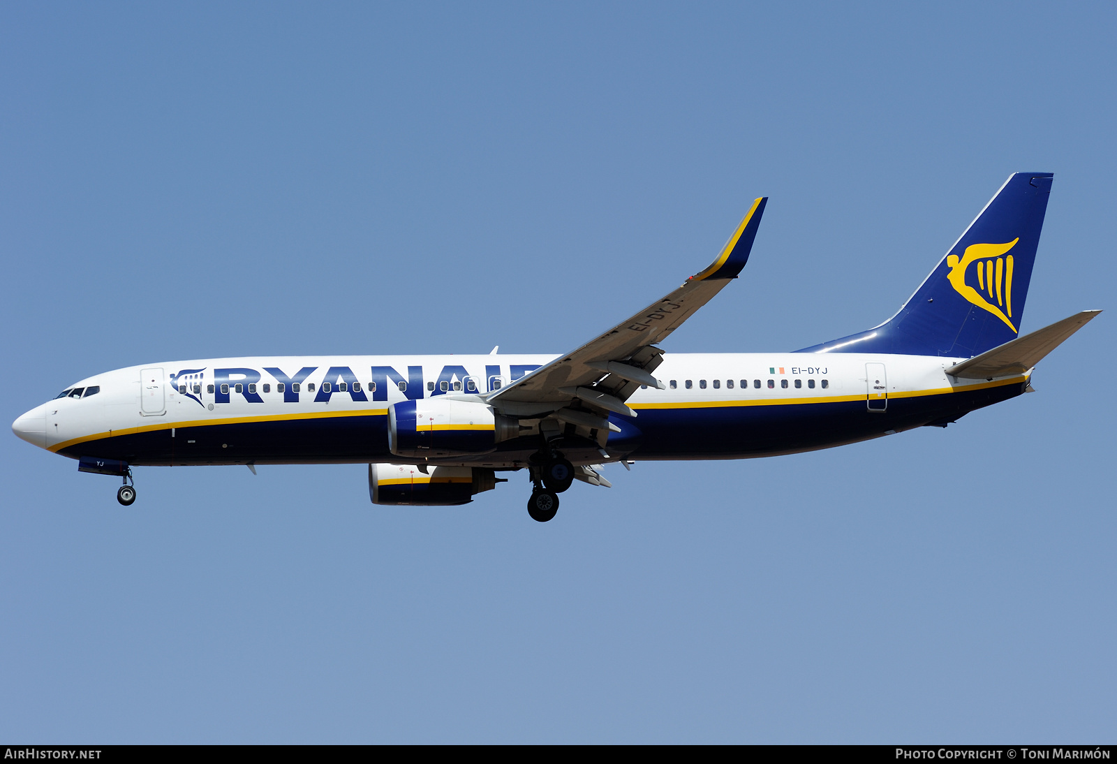 Aircraft Photo of EI-DYJ | Boeing 737-8AS | Ryanair | AirHistory.net #342901