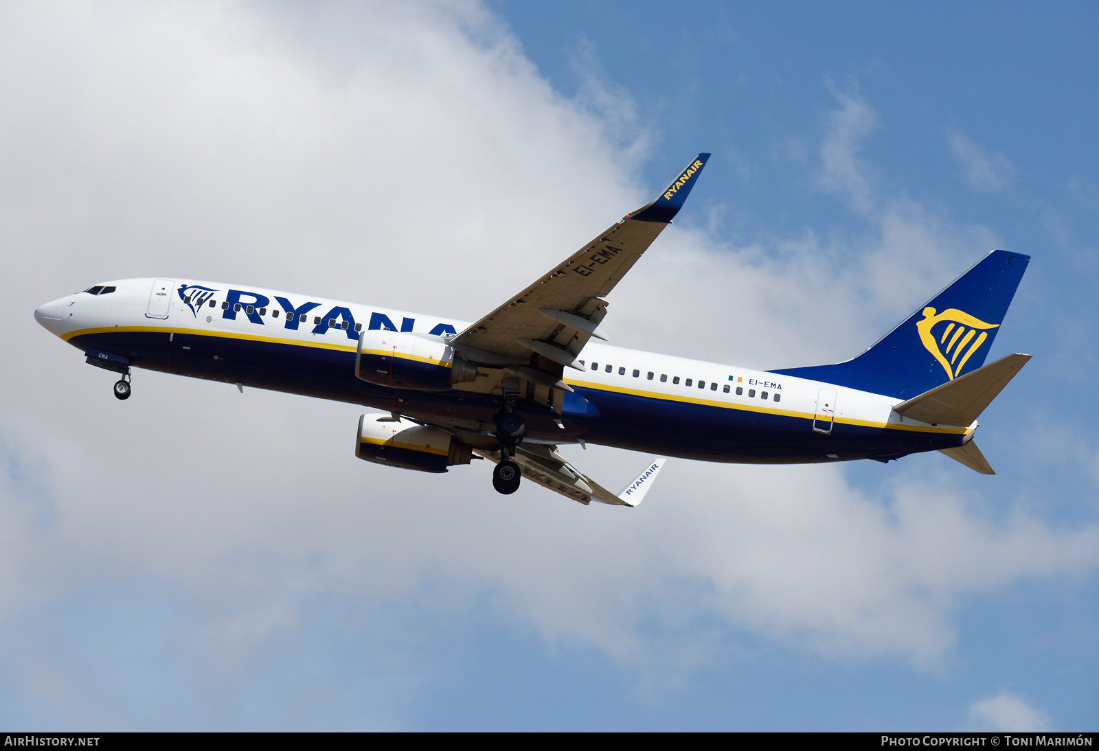 Aircraft Photo of EI-EMA | Boeing 737-8AS | Ryanair | AirHistory.net #342908