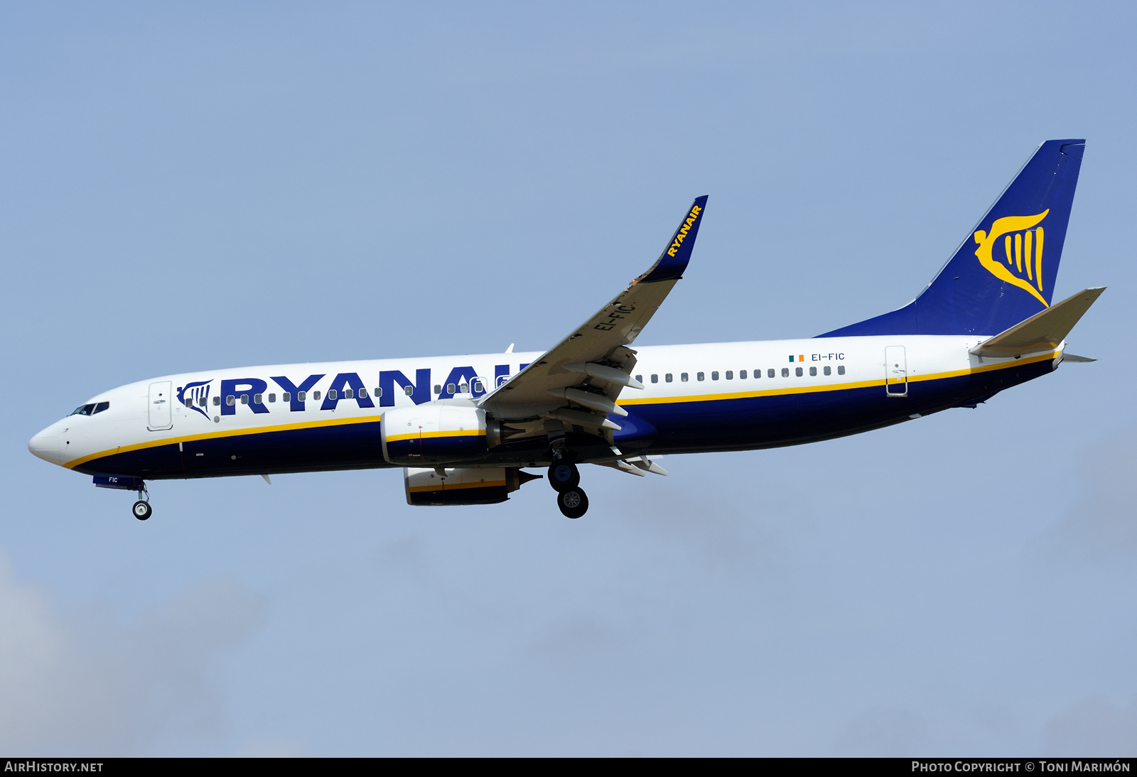 Aircraft Photo of EI-FIC | Boeing 737-8AS | Ryanair | AirHistory.net #342931