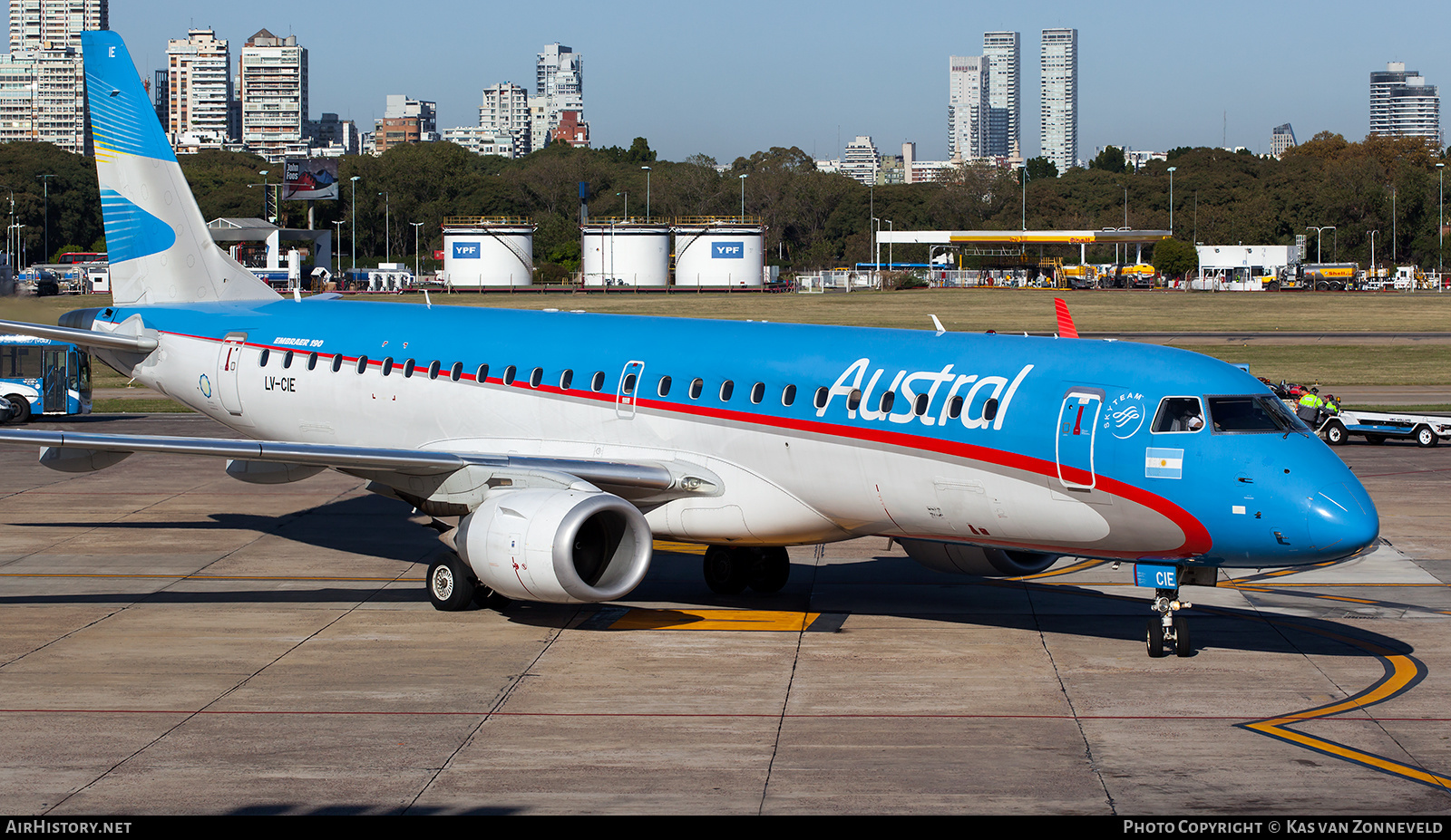 Aircraft Photo of LV-CIE | Embraer 190AR (ERJ-190-100IGW) | Austral Líneas Aéreas | AirHistory.net #343171