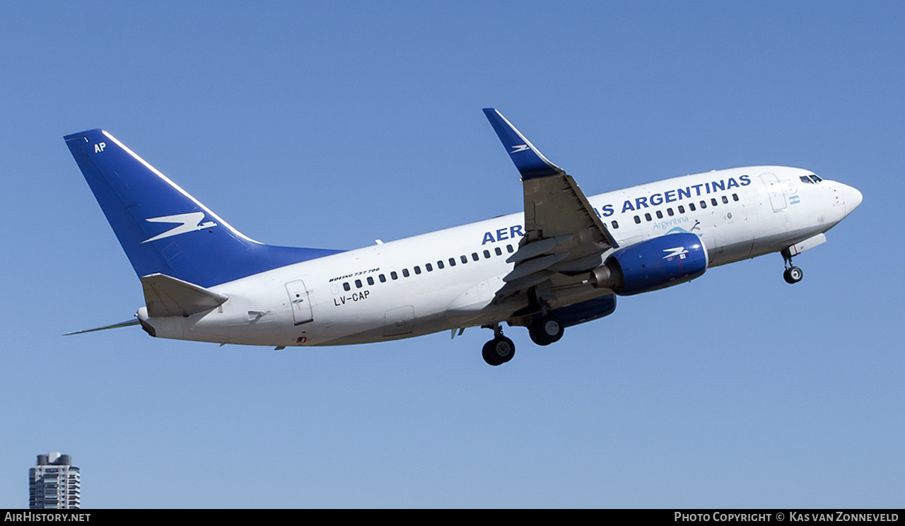 Aircraft Photo of LV-CAP | Boeing 737-76N | Aerolíneas Argentinas | AirHistory.net #343225