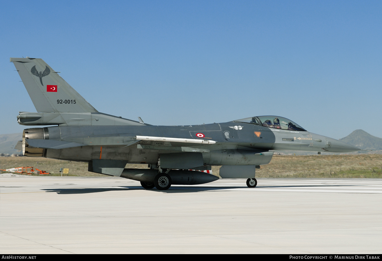 Aircraft Photo of 92-0015 | General Dynamics F-16CG Night Falcon | Turkey - Air Force | AirHistory.net #343366