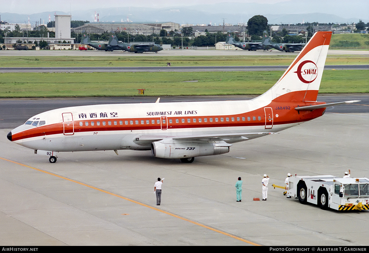Aircraft Photo of JA8492 | Boeing 737-2Q3/Adv | Southwest Air Lines - SWAL | AirHistory.net #343411