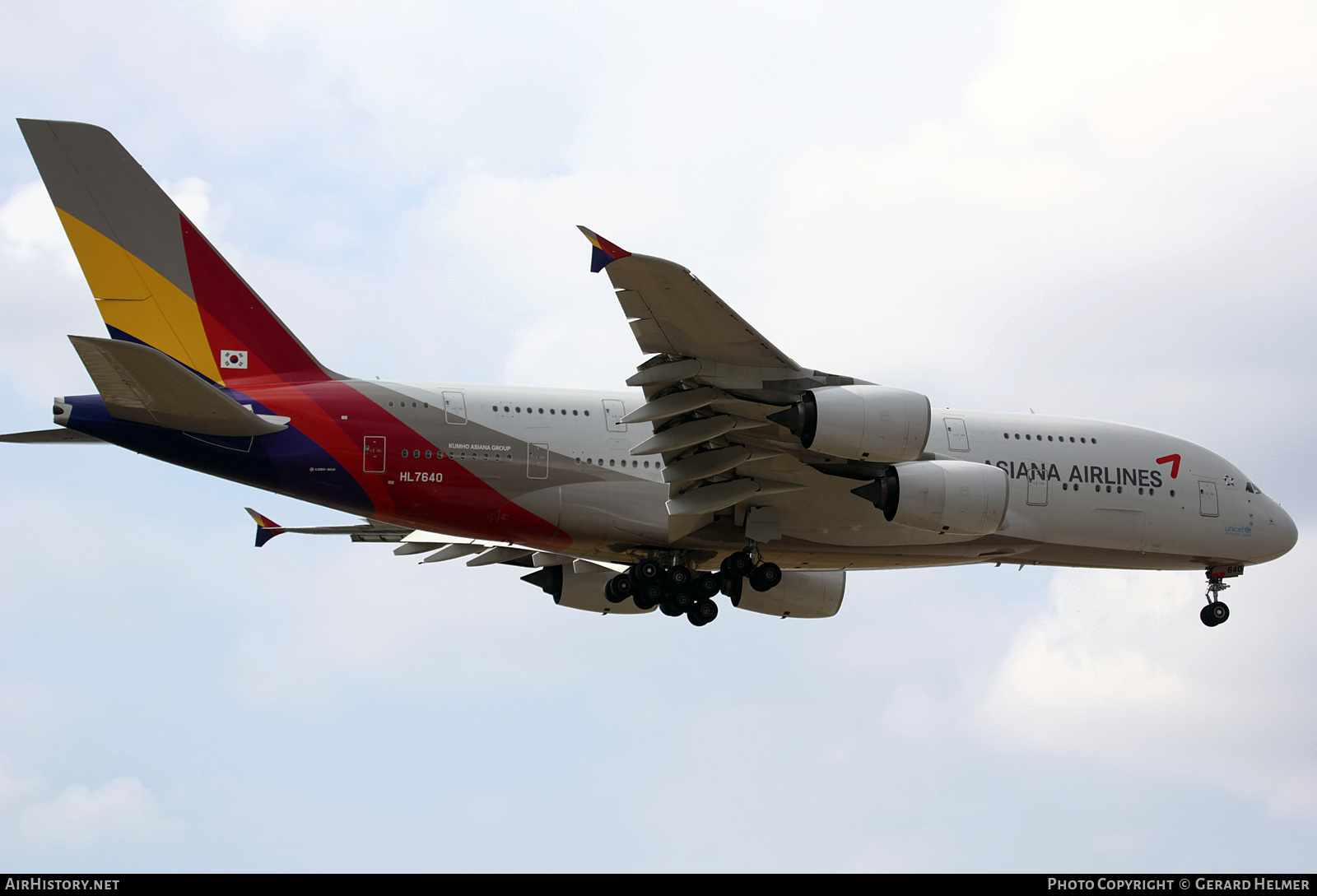 Aircraft Photo of HL7640 | Airbus A380-841 | Asiana Airlines | AirHistory.net #343471