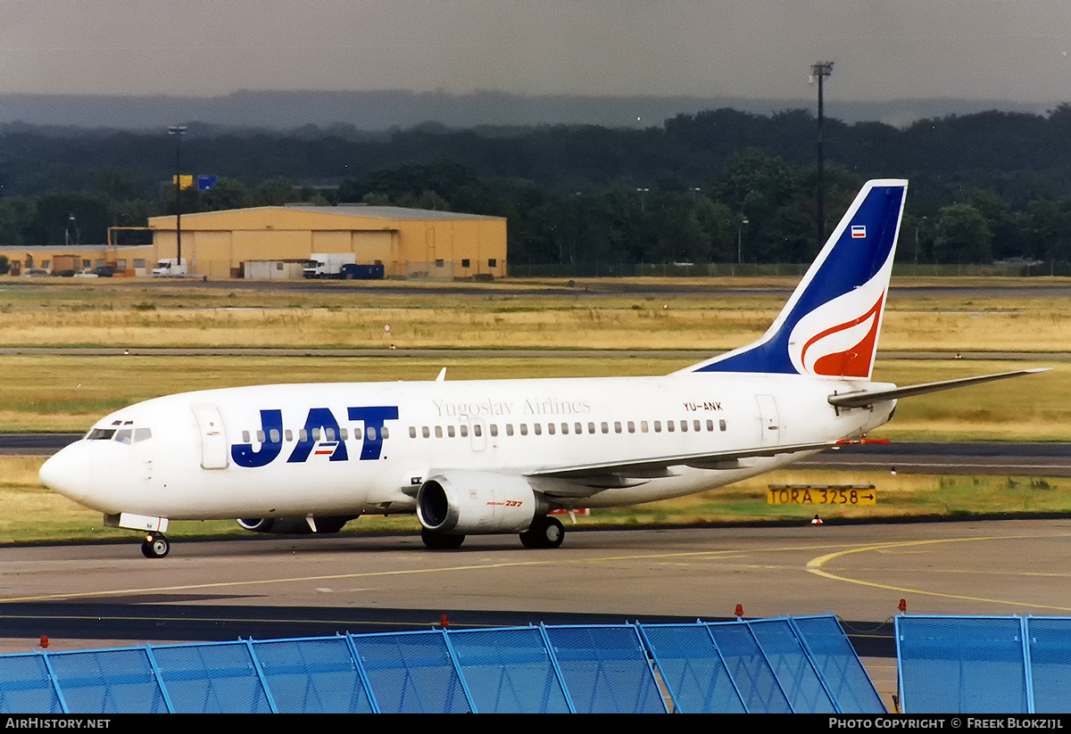 Aircraft Photo of YU-ANK | Boeing 737-3H9 | JAT Yugoslav Airlines - Jugoslovenski Aerotransport | AirHistory.net #343538