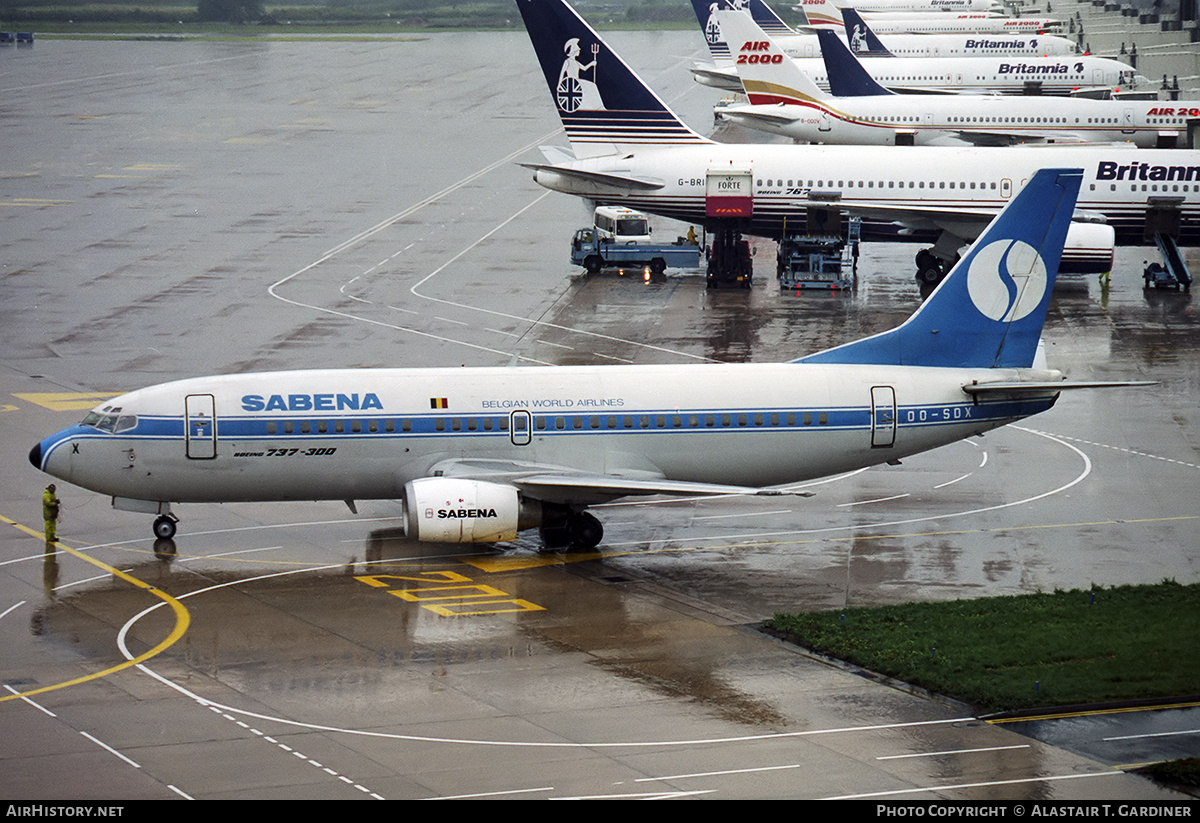 Aircraft Photo of OO-SDX | Boeing 737-329 | Sabena | AirHistory.net #343640