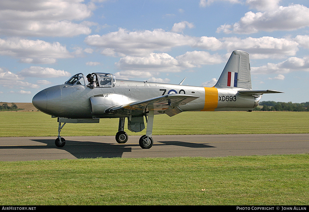Aircraft Photo of G-AOBU / XD693 | Hunting Percival P.84 Jet Provost T1 | UK - Air Force | AirHistory.net #343656