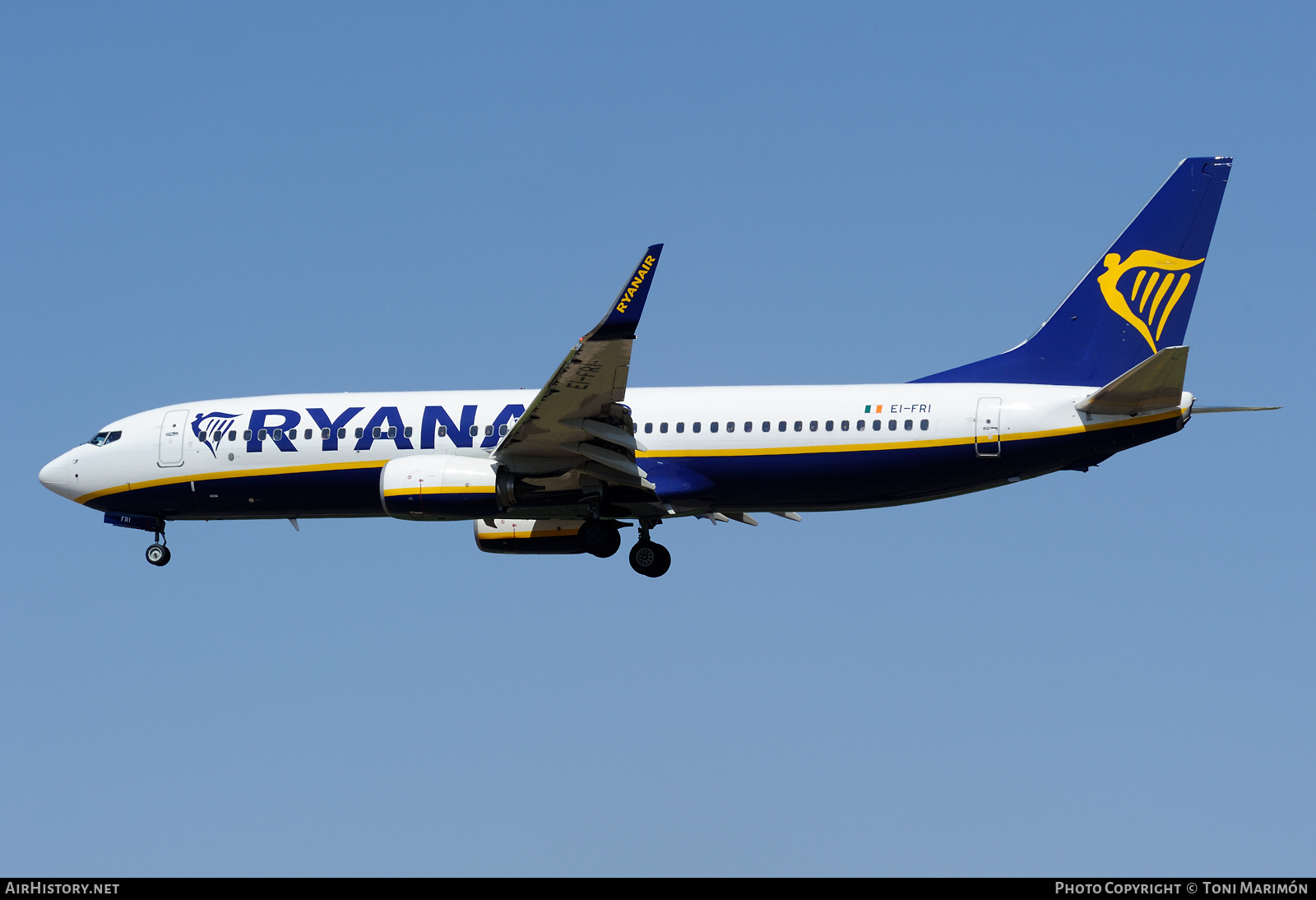 Aircraft Photo of EI-FRI | Boeing 737-8AS | Ryanair | AirHistory.net #343688