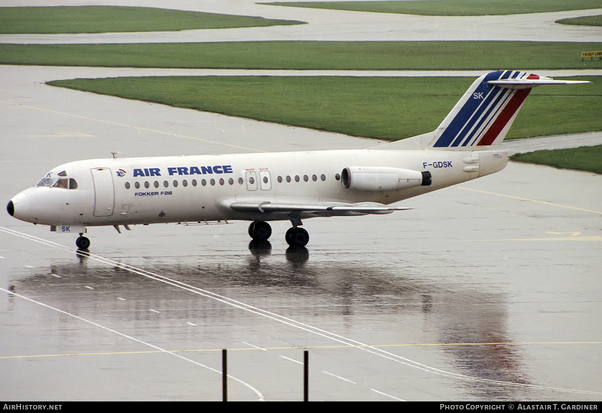 Aircraft Photo of F-GDSK | Fokker F28-4000 Fellowship | Air France | AirHistory.net #343699