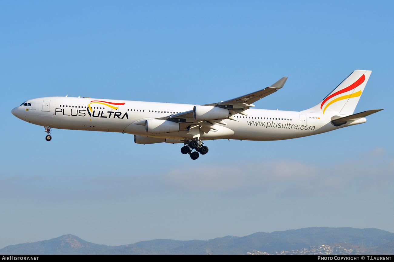 Aircraft Photo of EC-MFB | Airbus A340-313 | Plus Ultra Líneas Aéreas | AirHistory.net #343714