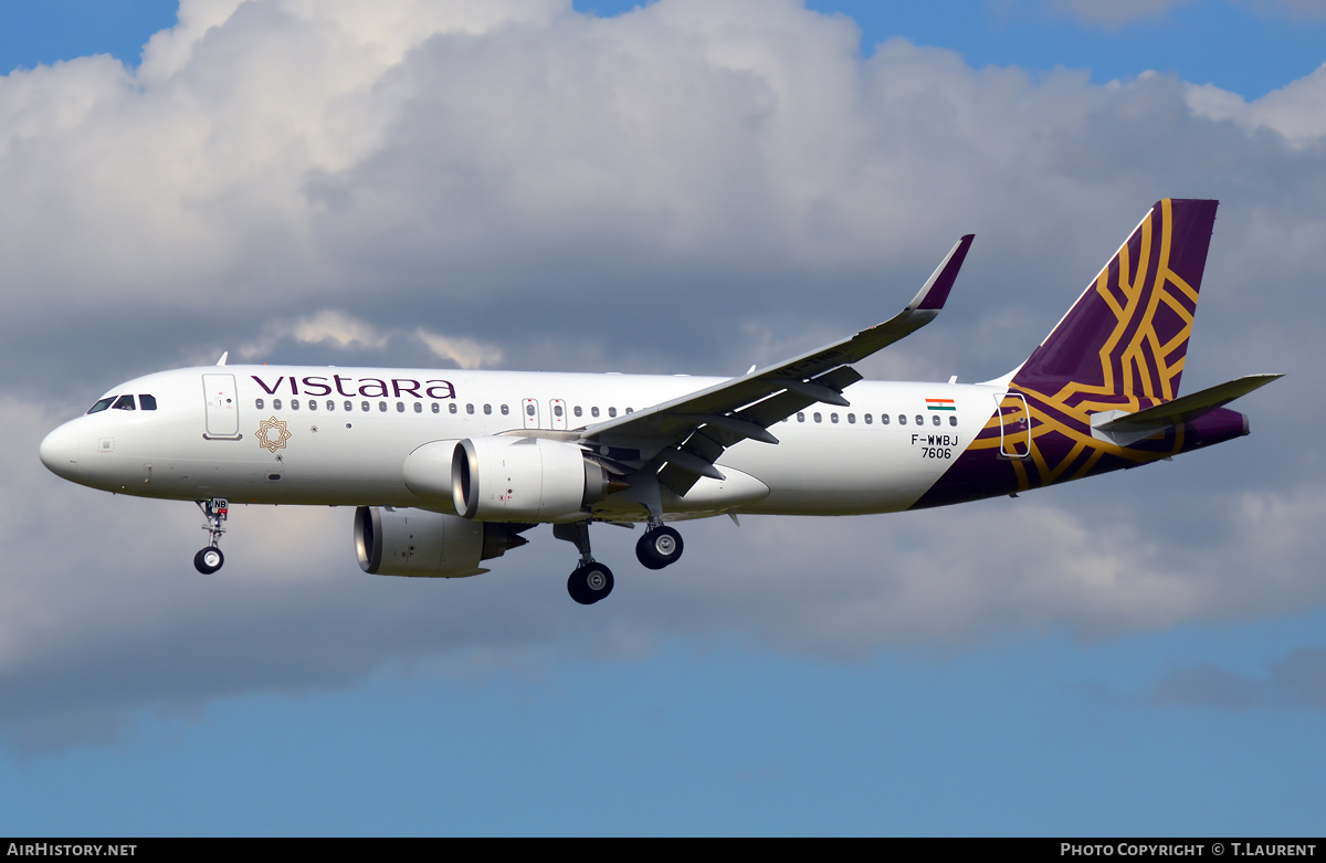 Aircraft Photo of F-WWBJ | Airbus A320-251N | Vistara | AirHistory.net #343818