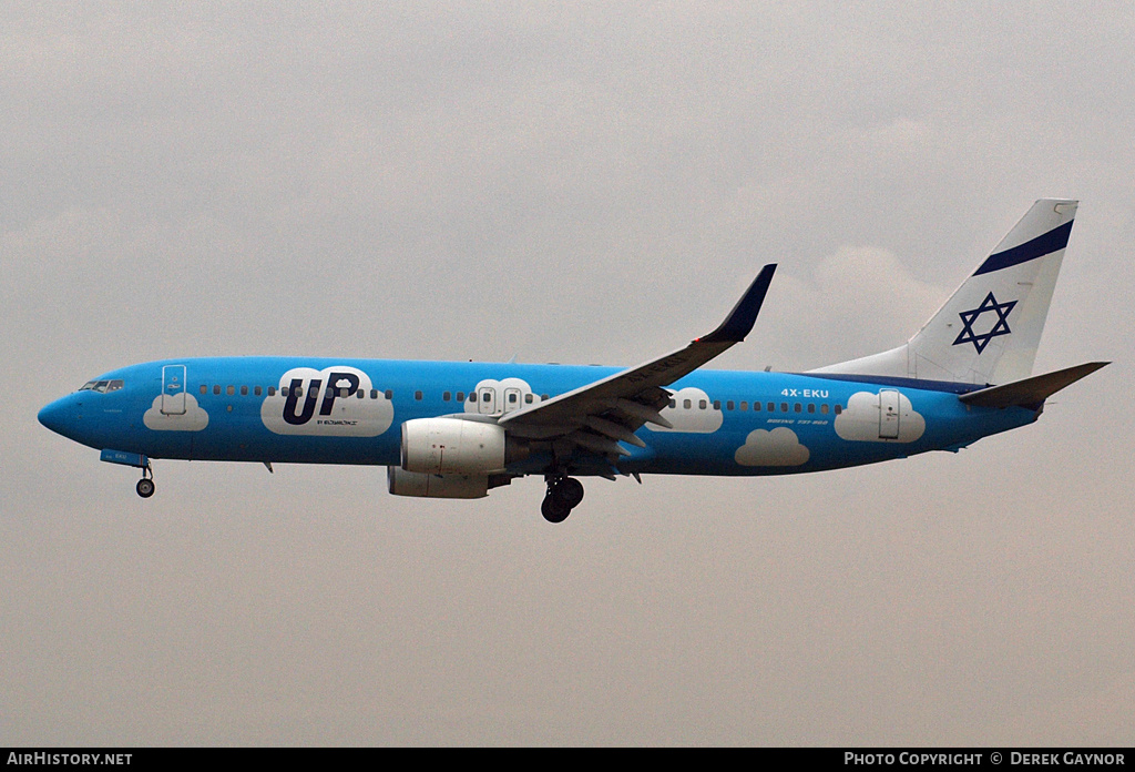 Aircraft Photo of 4X-EKU | Boeing 737-8Z9 | Up by El Al | AirHistory.net #344032