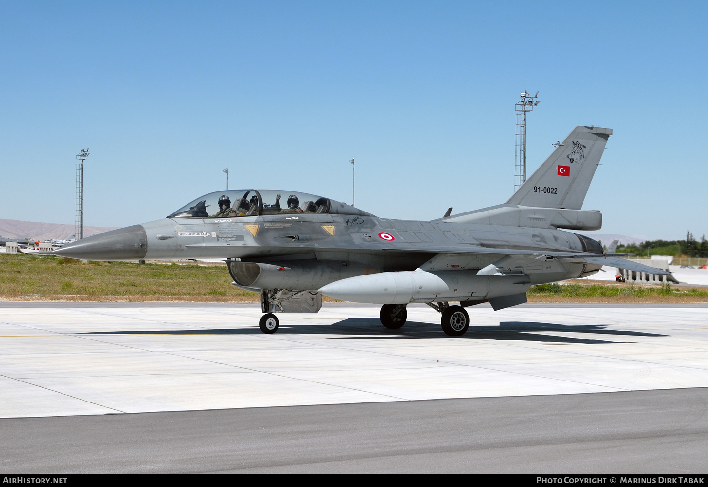 Aircraft Photo of 91-0022 | General Dynamics F-16D Fighting Falcon | Turkey - Air Force | AirHistory.net #344179