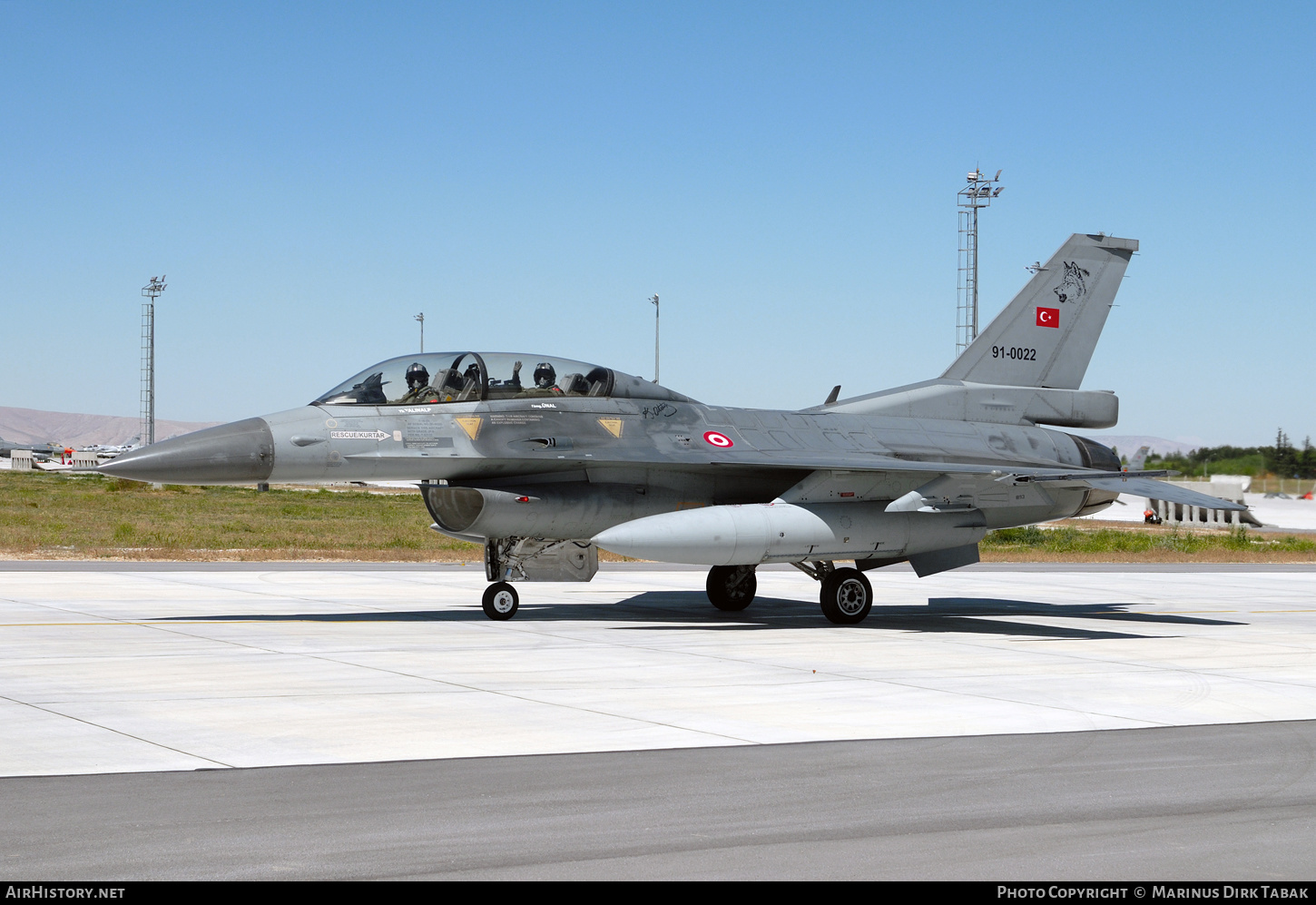 Aircraft Photo of 91-0022 | General Dynamics F-16DG Fighting Falcon | Turkey - Air Force | AirHistory.net #344179