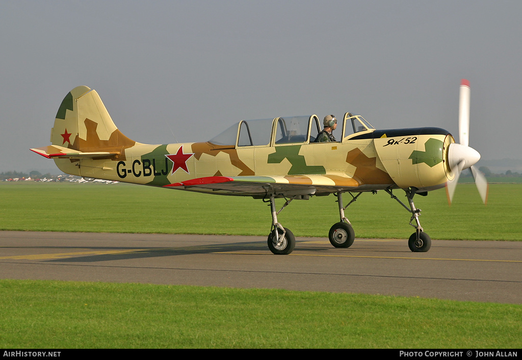 Aircraft Photo of G-CBLJ / 02 | Yakovlev Yak-52 | Soviet Union - Air Force | AirHistory.net #344196