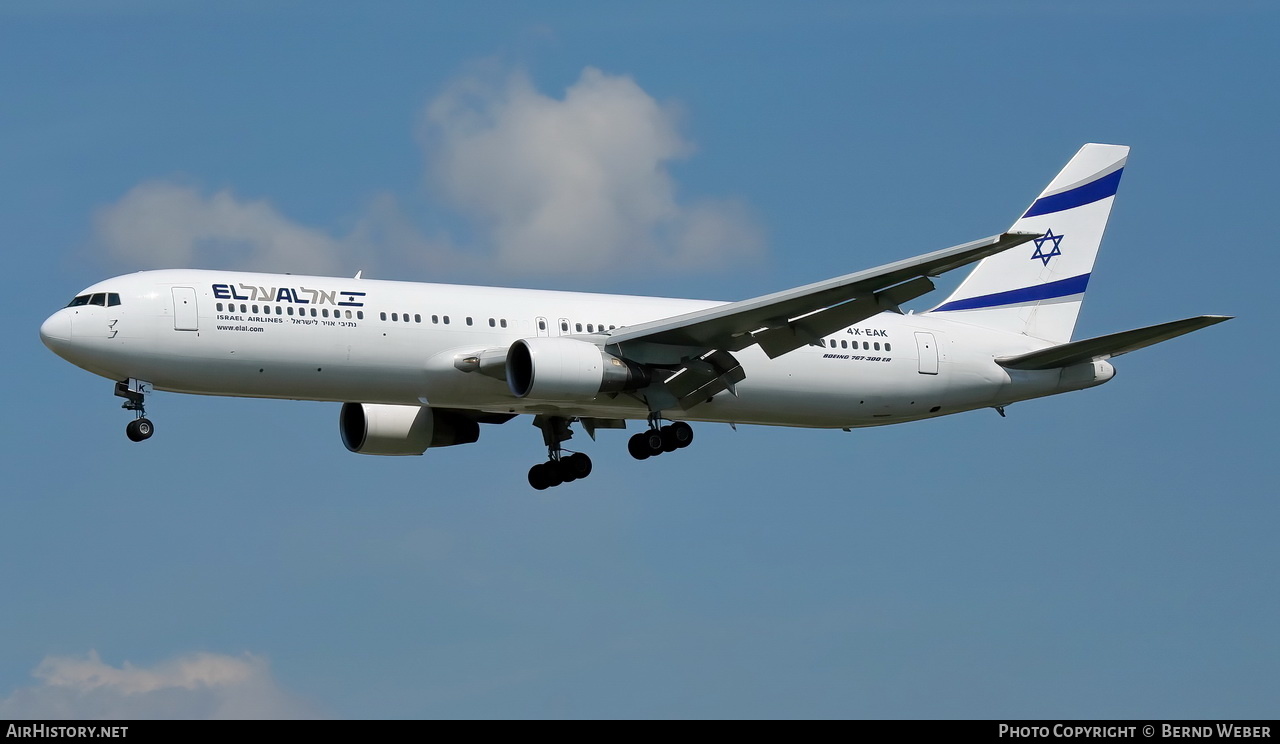 Aircraft Photo of 4X-EAK | Boeing 767-3Q8/ER | El Al Israel Airlines | AirHistory.net #344350