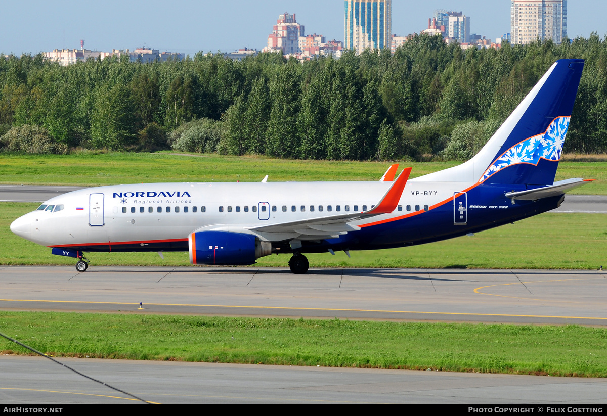 Aircraft Photo of VP-BYY | Boeing 737-752 | Nordavia - Regional Airlines | AirHistory.net #344444