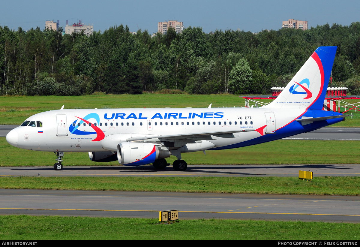 Aircraft Photo of VQ-BTP | Airbus A319-112 | Ural Airlines | AirHistory.net #344490