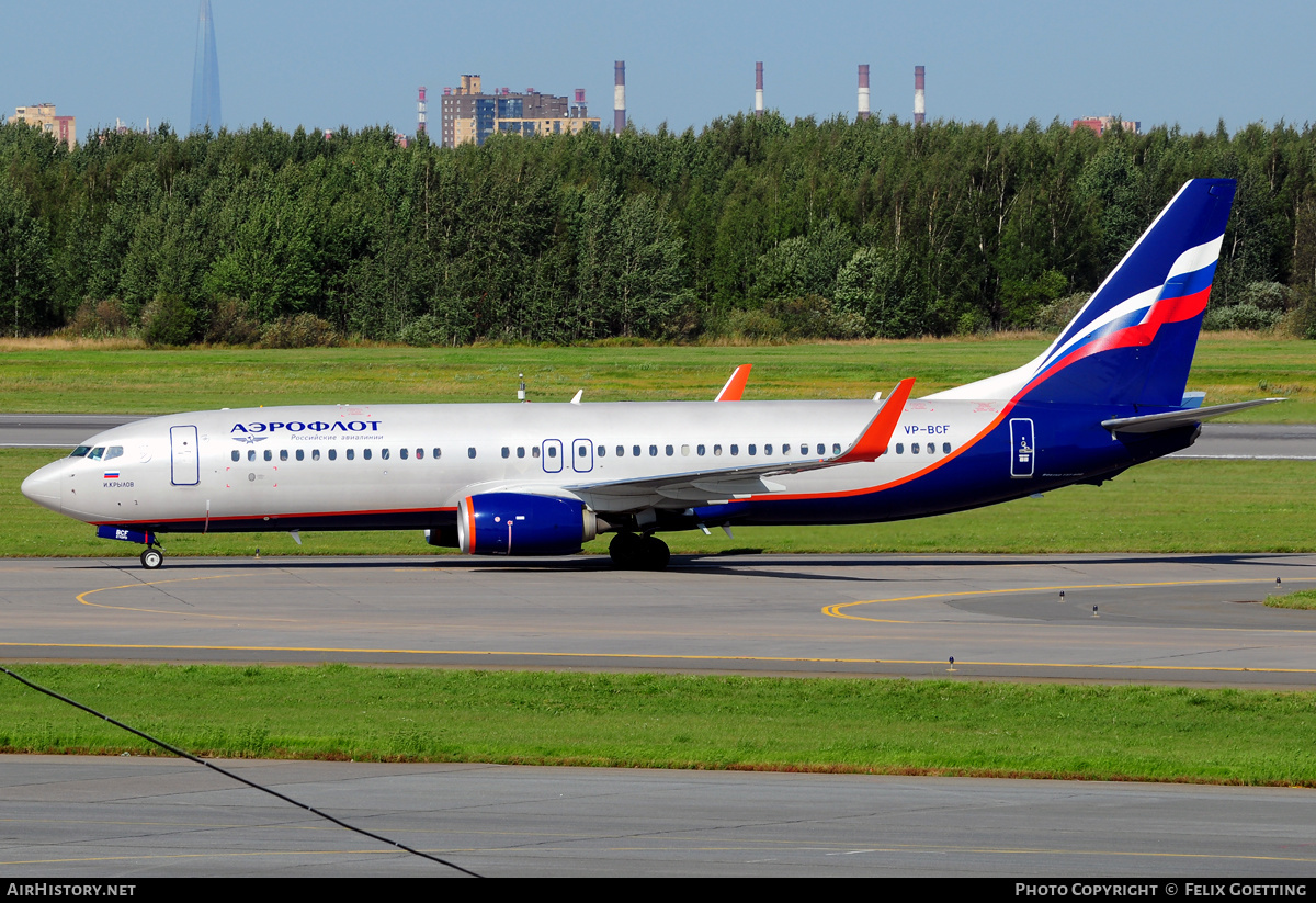 Aircraft Photo of VP-BCF | Boeing 737-8LJ | Aeroflot - Russian Airlines | AirHistory.net #344491