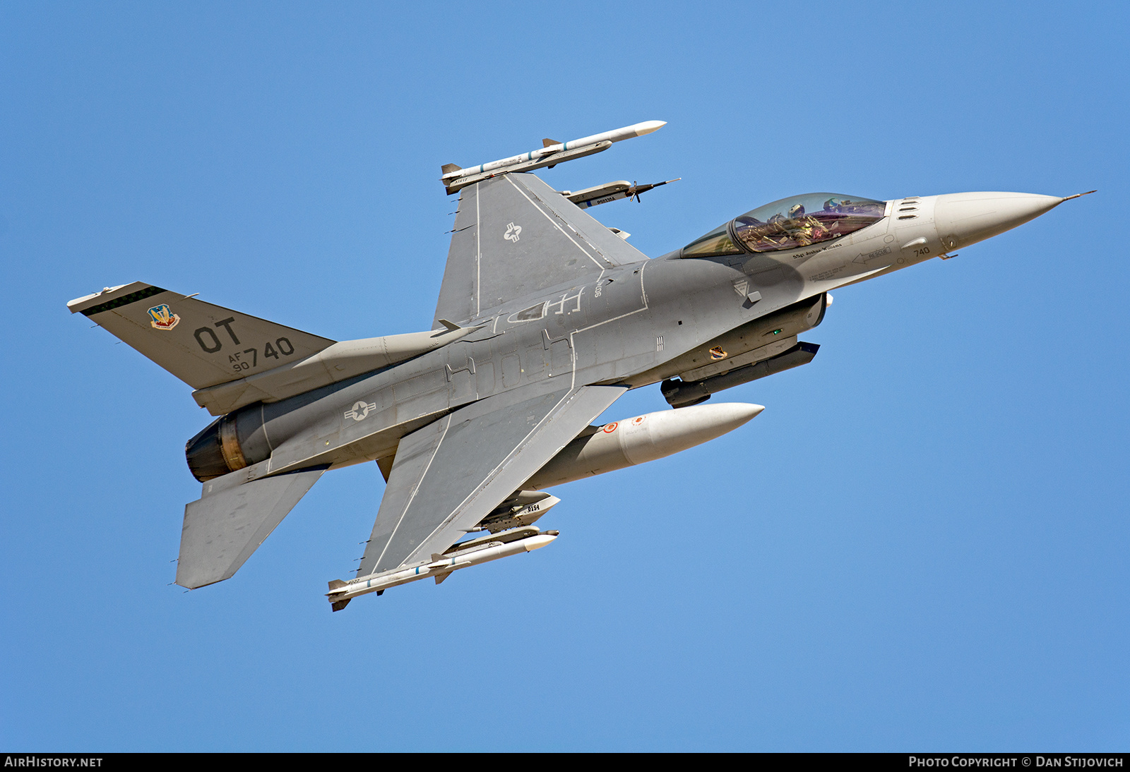 Aircraft Photo of 90-0740 / AF90-740 | General Dynamics F-16CM Fighting Falcon | USA - Air Force | AirHistory.net #344528