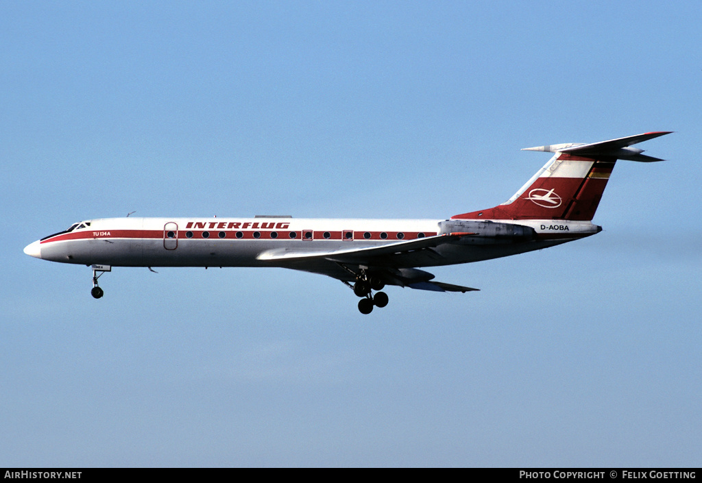 Aircraft Photo of D-AOBA | Tupolev Tu-134A | Interflug | AirHistory.net #344545