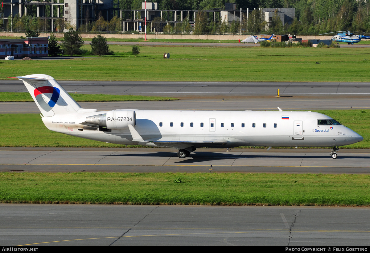 Aircraft Photo of RA-67234 | Bombardier CRJ-200ER (CL-600-2B19) | Severstal Avia | AirHistory.net #344625