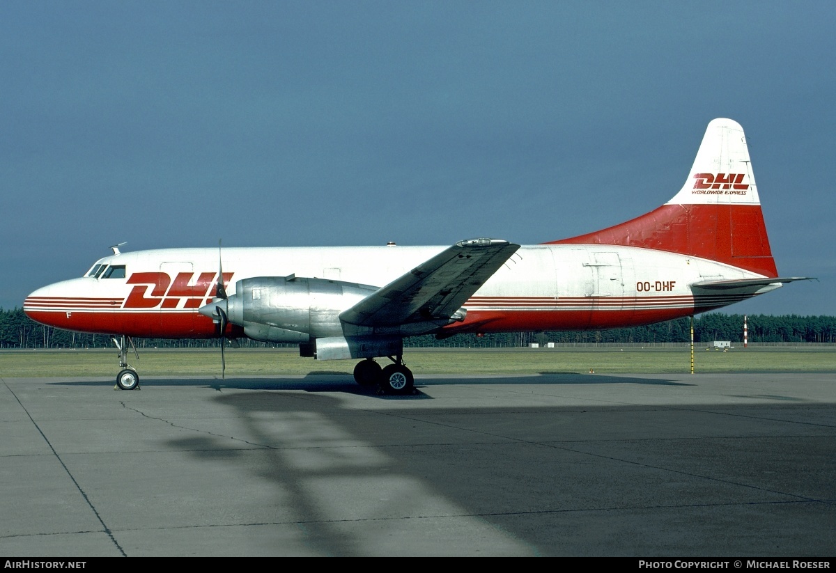 Aircraft Photo of OO-DHF | Convair 580/F | DHL Worldwide Express | AirHistory.net #344753