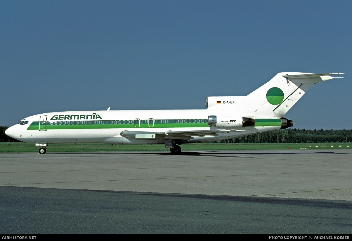 Aircraft Photo of D-AHLN | Boeing 727-81 | Germania | AirHistory.net #344756