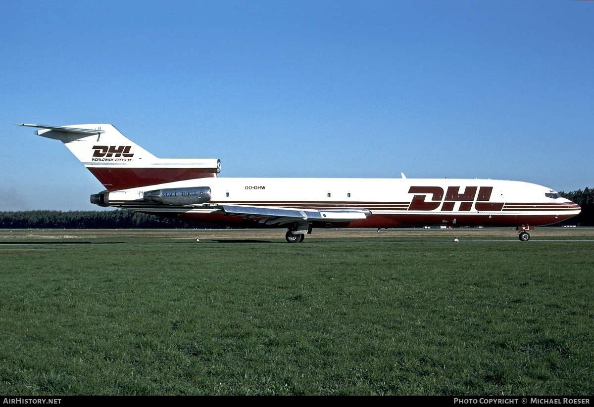 Aircraft Photo of OO-DHW | Boeing 727-223/Adv(F) | DHL Worldwide Express | AirHistory.net #344765