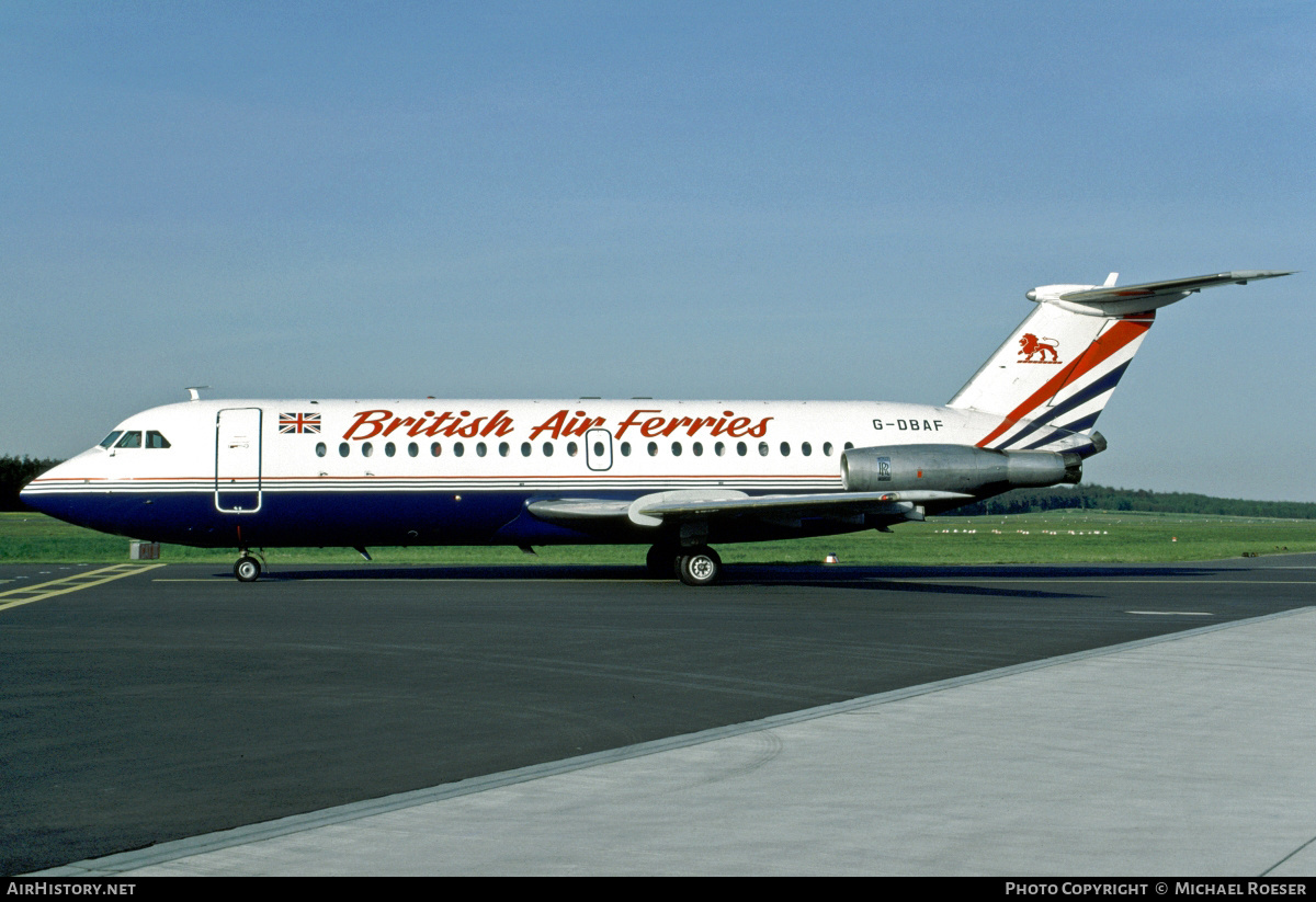 Aircraft Photo of G-DBAF | BAC 111-201AC One-Eleven | British Air Ferries - BAF | AirHistory.net #344770