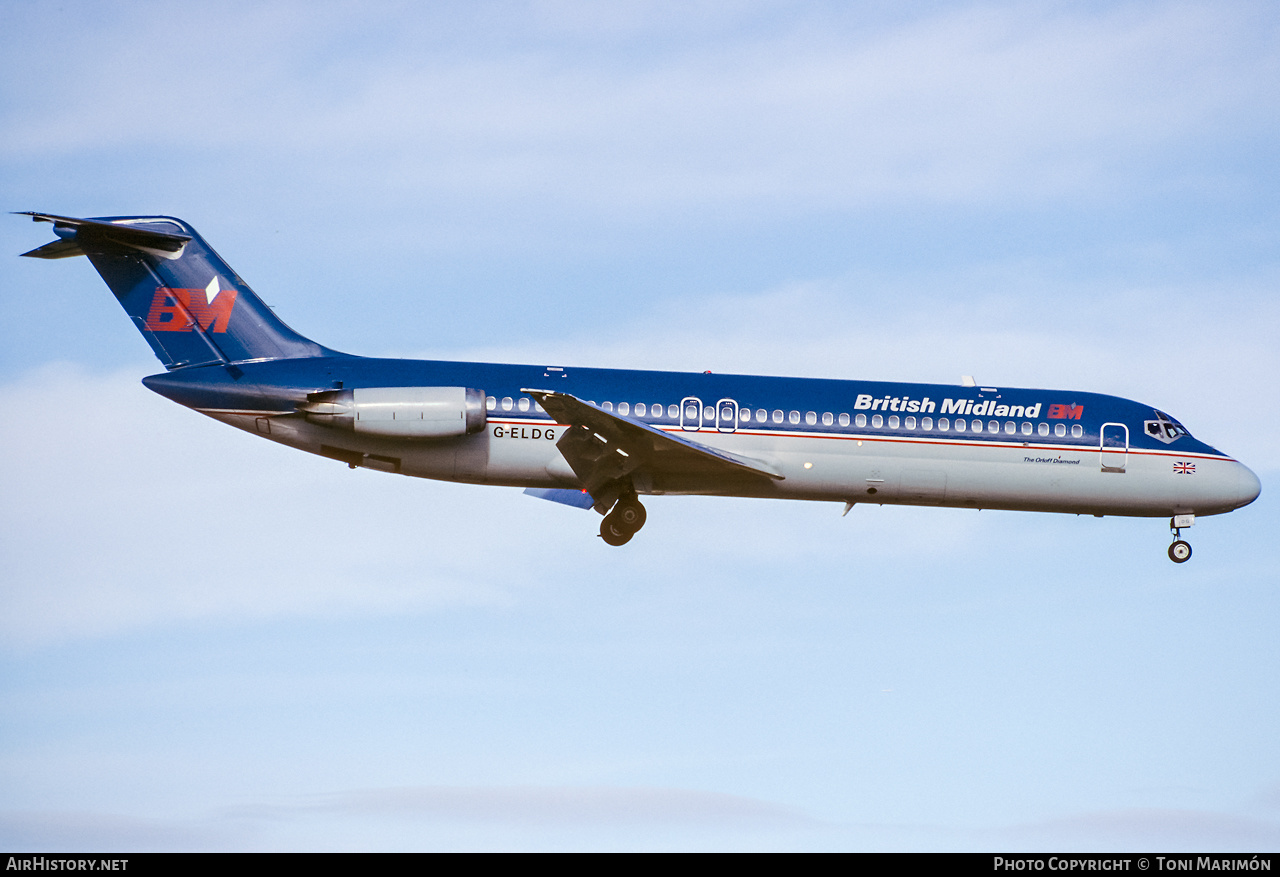 Aircraft Photo of G-ELDG | McDonnell Douglas DC-9-32 | British Midland Airways - BMA | AirHistory.net #344798