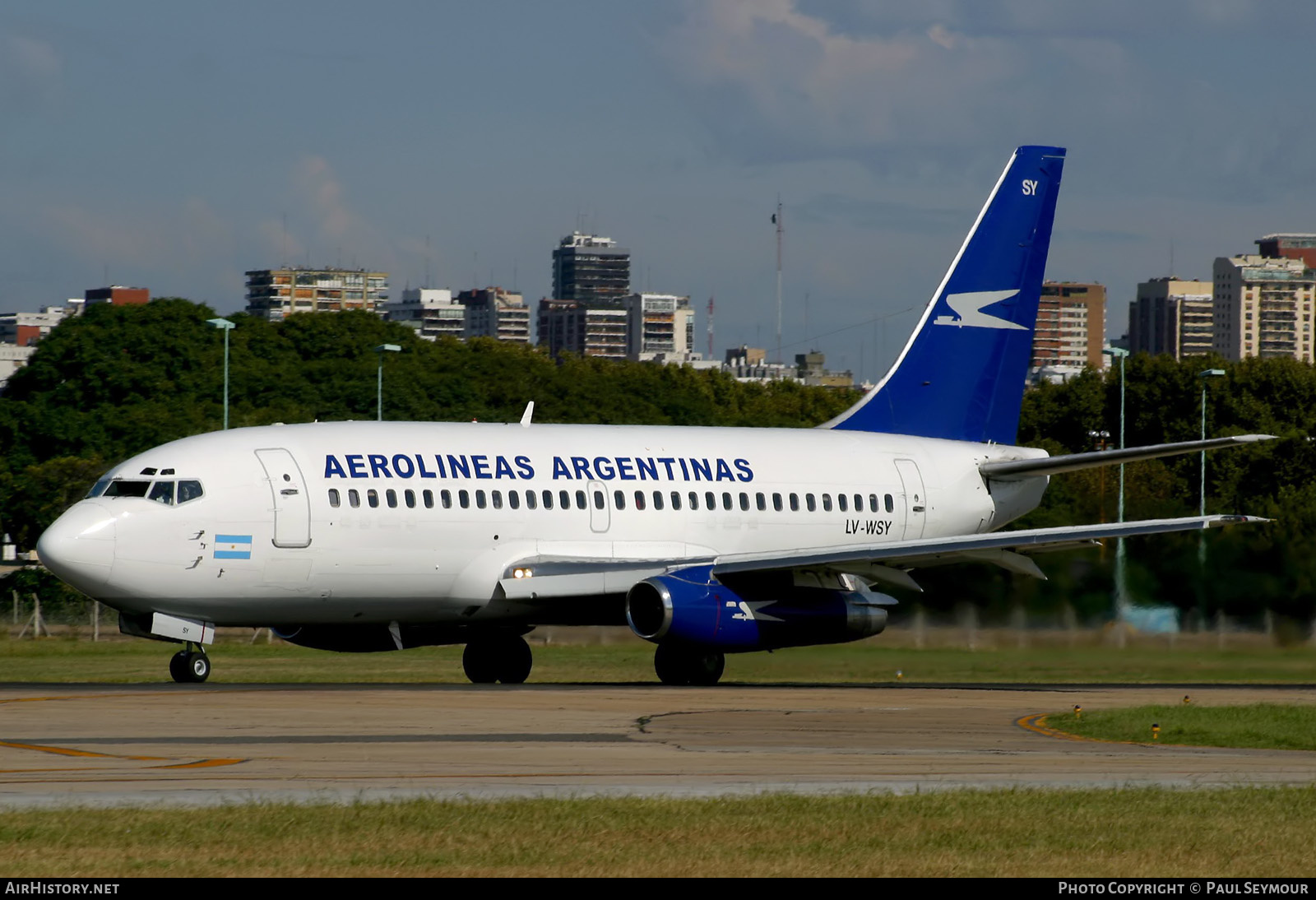Aircraft Photo of LV-WSY | Boeing 737-281/Adv | Aerolíneas Argentinas | AirHistory.net #344908