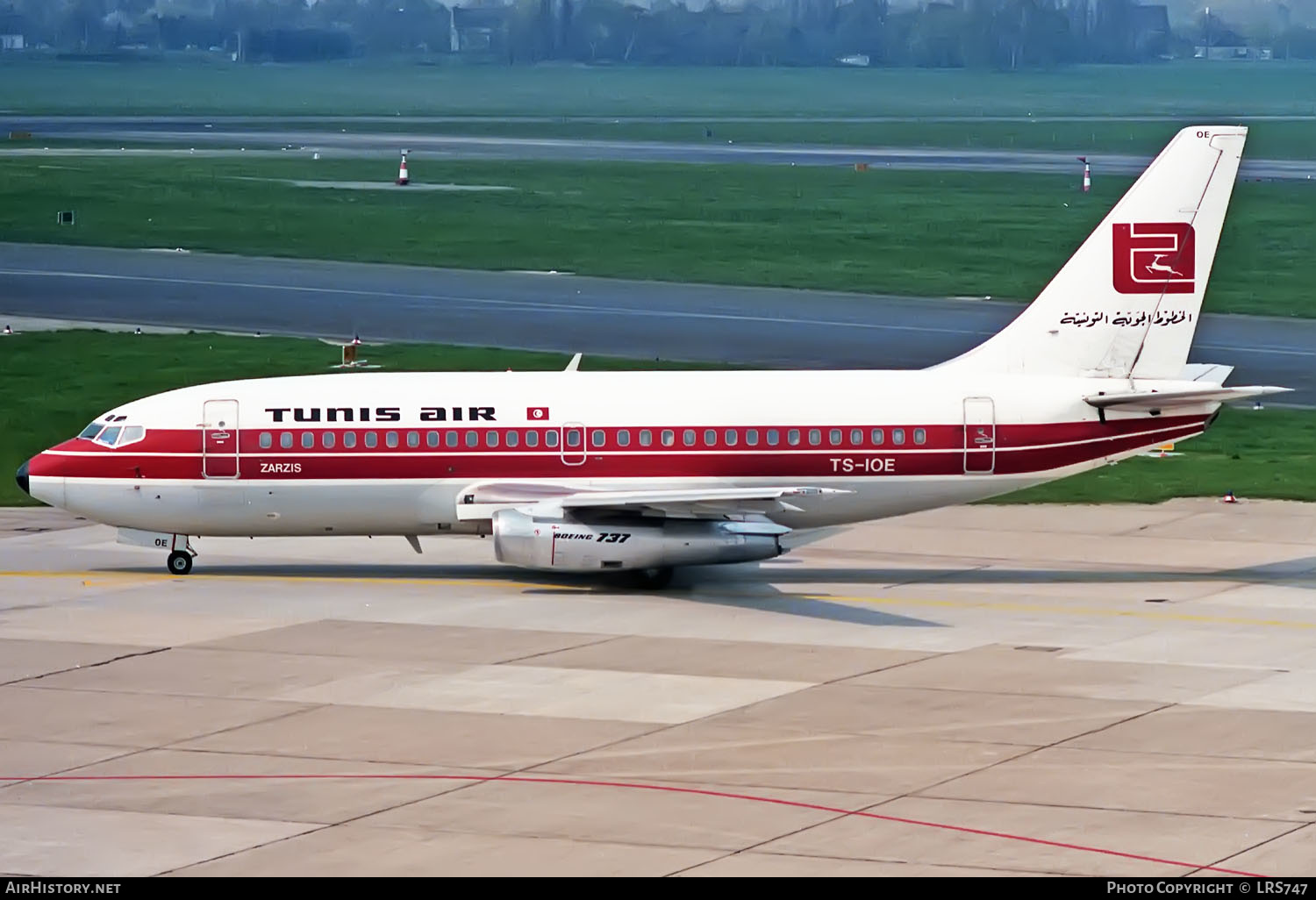 Aircraft Photo of TS-IOE | Boeing 737-2H3/Adv | Tunisair | AirHistory.net #344924