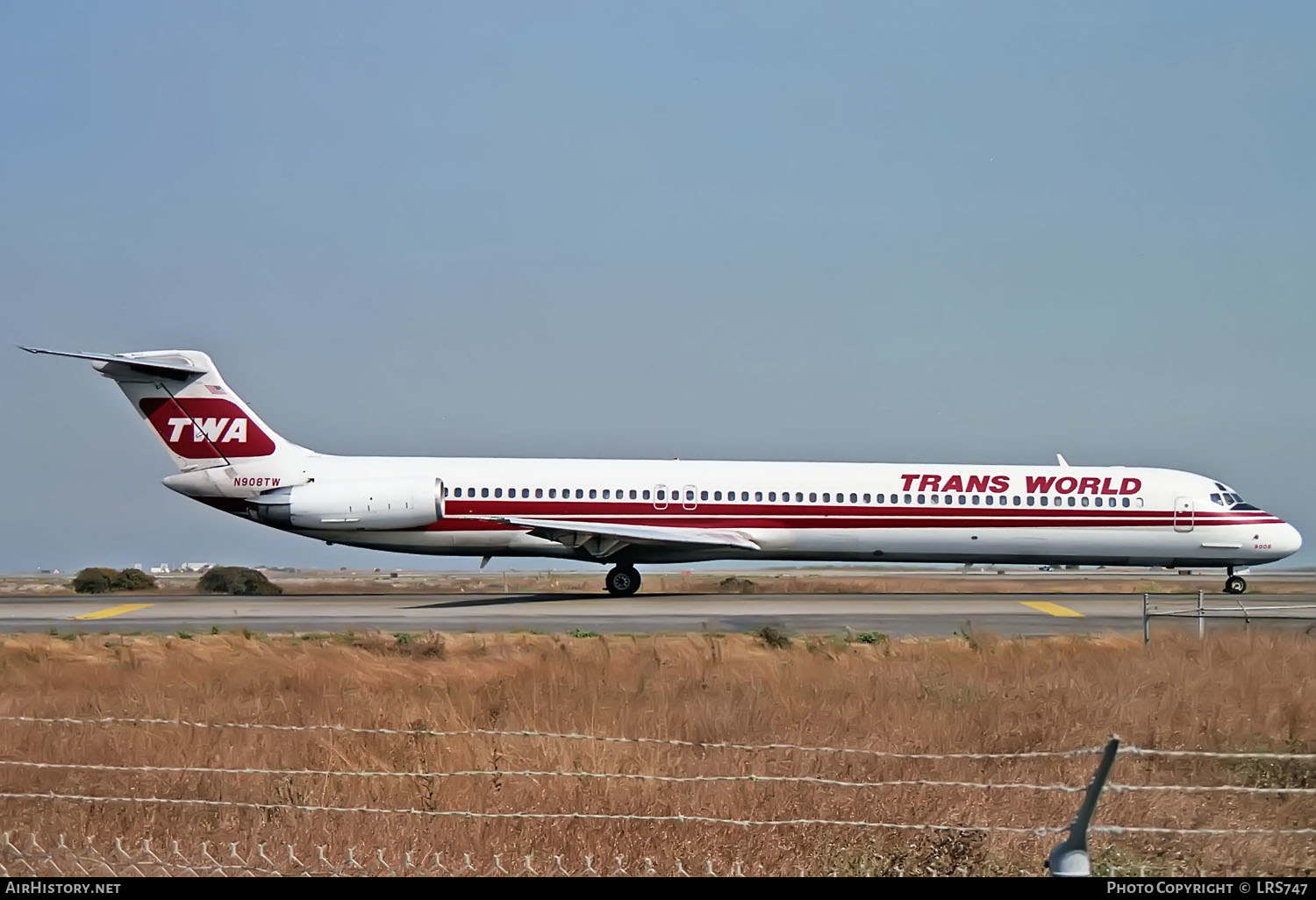 Aircraft Photo of N908TW | McDonnell Douglas MD-82 (DC-9-82) | Trans World Airlines - TWA | AirHistory.net #344944
