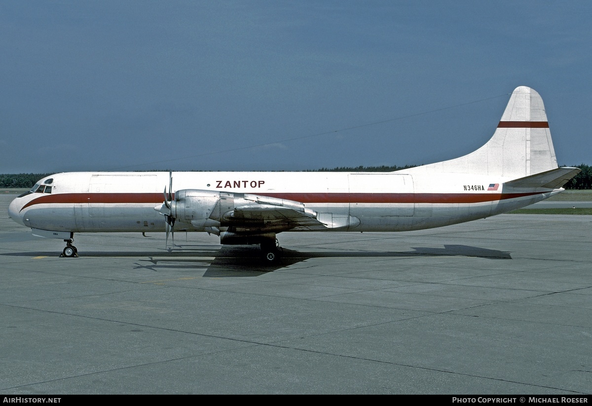 Aircraft Photo of N346HA | Lockheed L-188A(F) Electra | Zantop International Airlines | AirHistory.net #344974