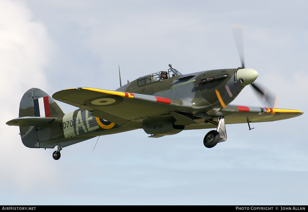 Aircraft Photo of G-HURR / BD707 | Hawker Hurricane Mk12 | UK - Air Force | AirHistory.net #345079