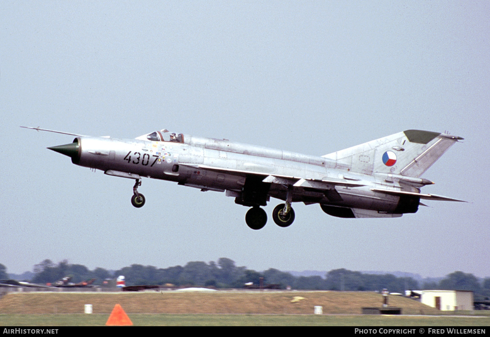 Aircraft Photo of 4307 | Mikoyan-Gurevich MiG-21MF | Czechia - Air Force | AirHistory.net #345080