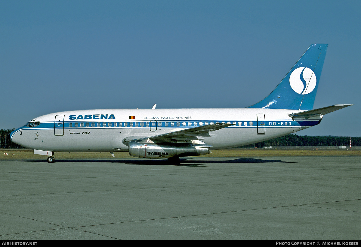 Aircraft Photo of OO-SDO | Boeing 737-229/Adv | Sabena | AirHistory.net #345117