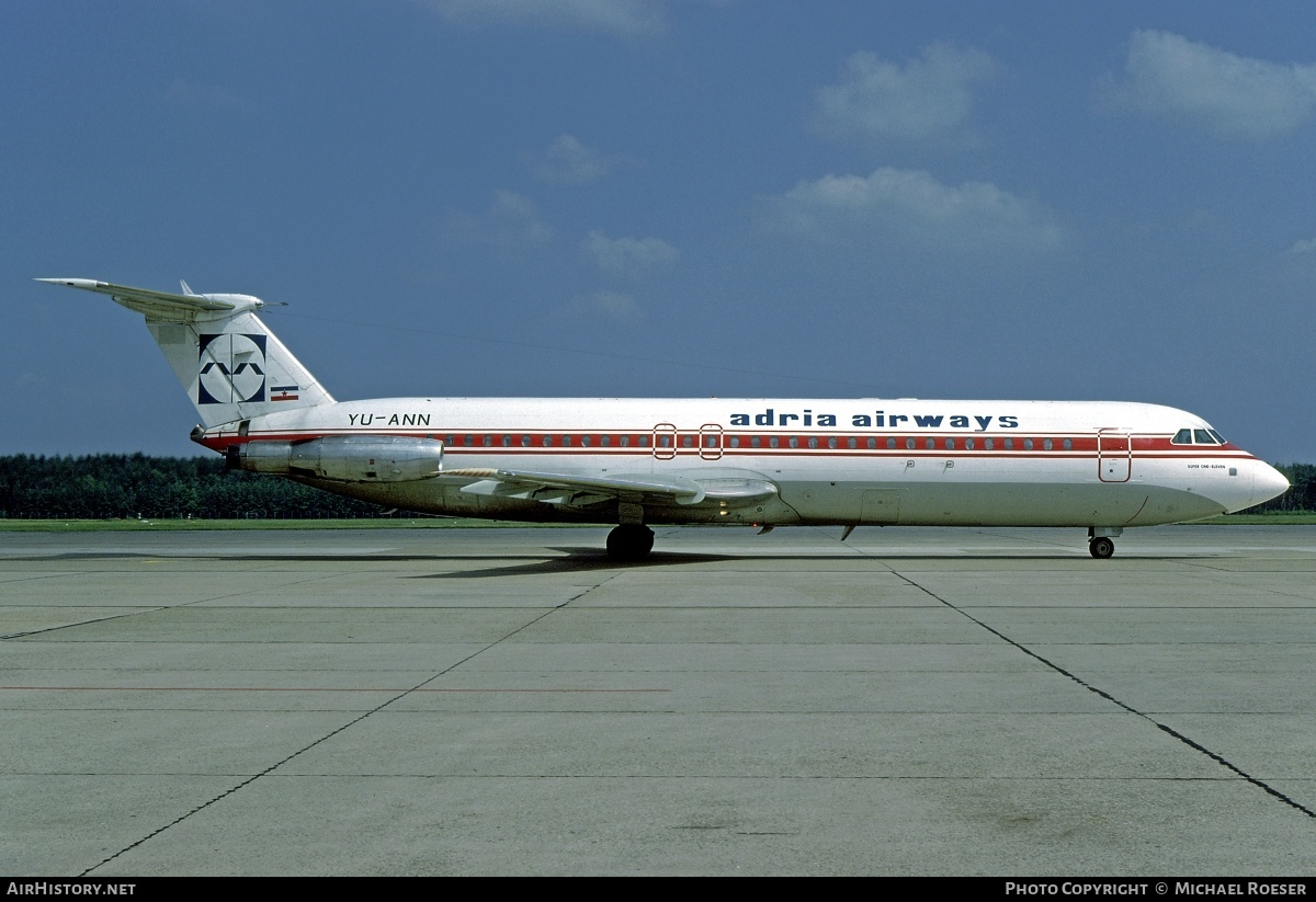 Aircraft Photo of YU-ANN | British Aerospace BAC-111-525FT One-Eleven | Adria Airways | AirHistory.net #345138