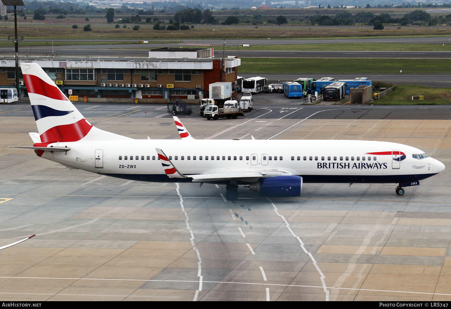 Aircraft Photo of ZS-ZWX | Boeing 737-82R | British Airways | AirHistory.net #345167