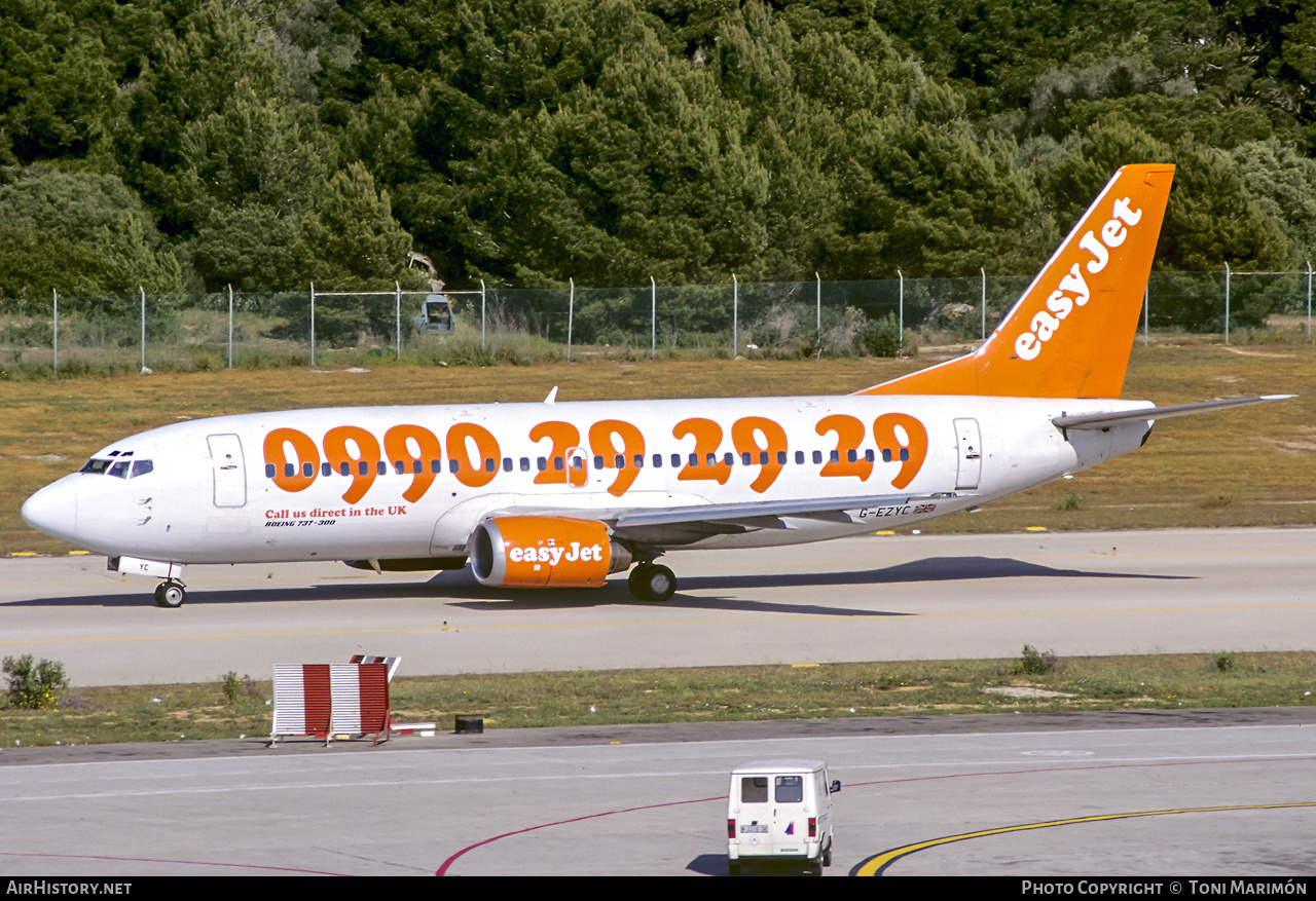 Aircraft Photo of G-EZYC | Boeing 737-3Y0 | EasyJet | AirHistory.net #345243