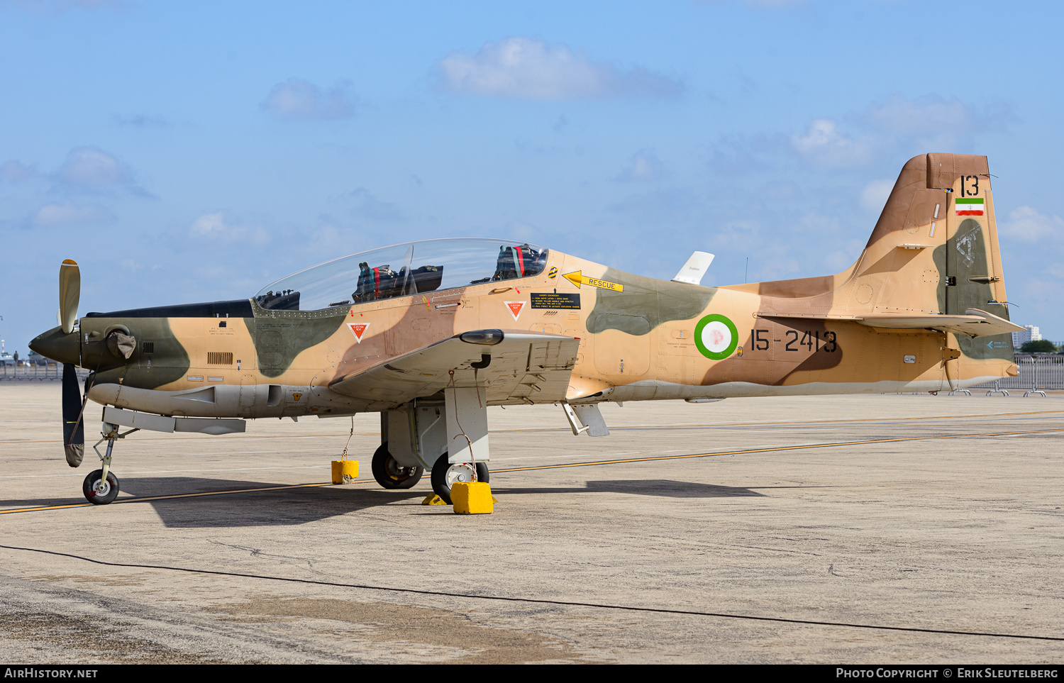 Aircraft Photo of 15-2413 | Embraer EMB-312A Tucano | Iran - Revolutionary Guard Air Force | AirHistory.net #345282