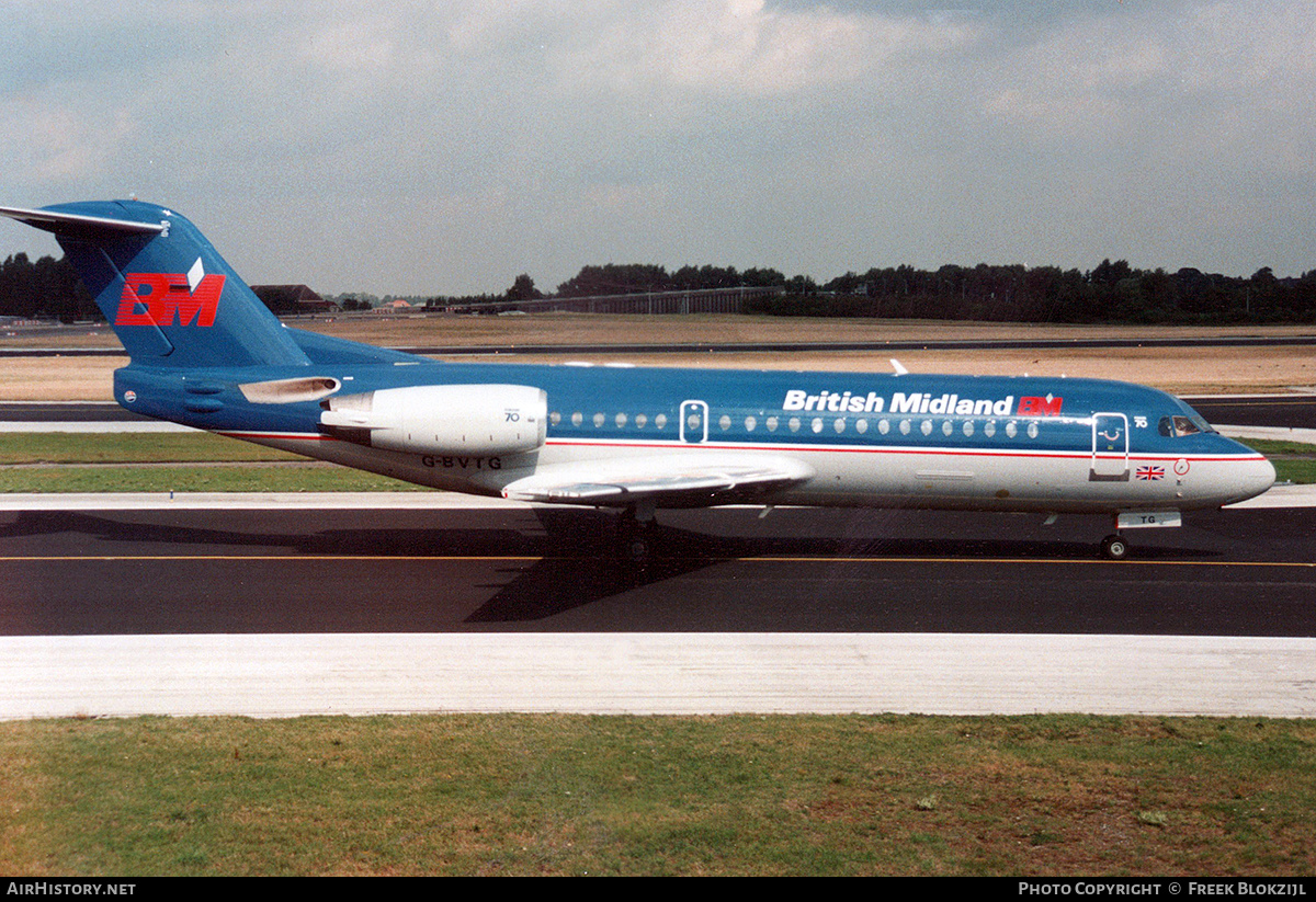 Aircraft Photo of G-BVTG | Fokker 70 (F28-0070) | British Midland Airways - BMA | AirHistory.net #345289
