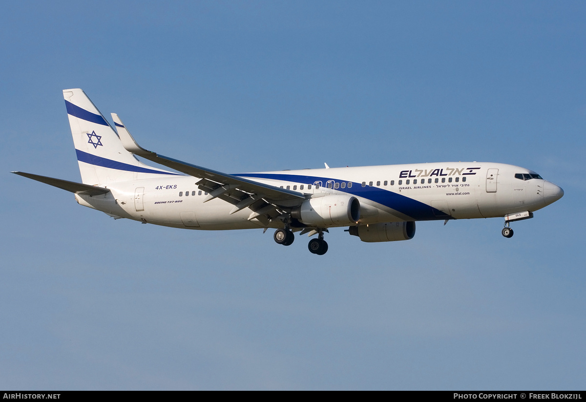 Aircraft Photo of 4X-EKS | Boeing 737-8HX | El Al Israel Airlines | AirHistory.net #345318