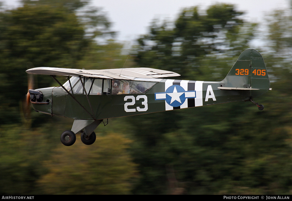 Aircraft Photo of G-BCOB / 329405 | Piper L-4H Grasshopper (J-3C) | USA - Air Force | AirHistory.net #345326