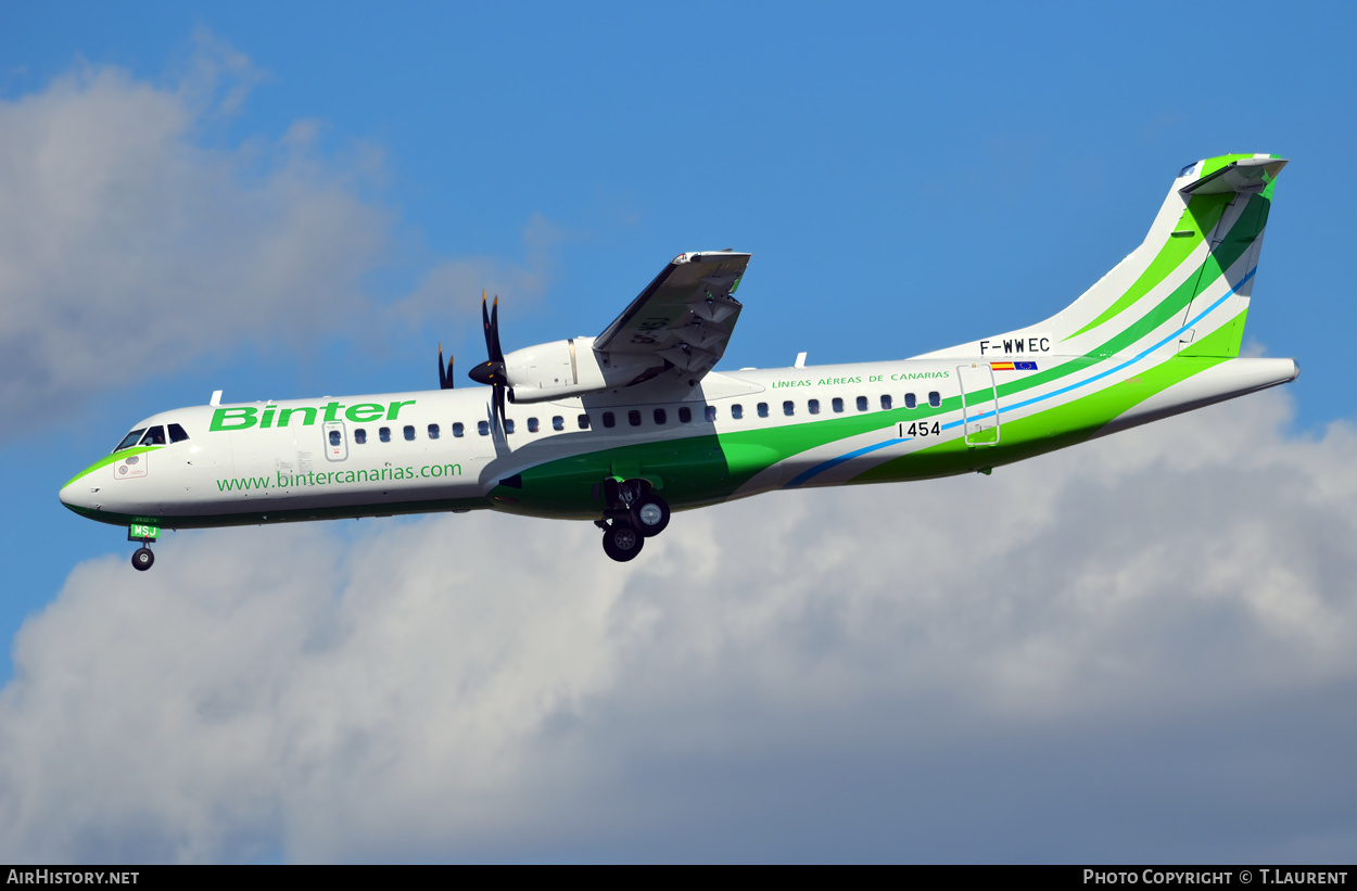 Aircraft Photo of F-WWEC | ATR ATR-72-600 (ATR-72-212A) | Binter Canarias | AirHistory.net #345470