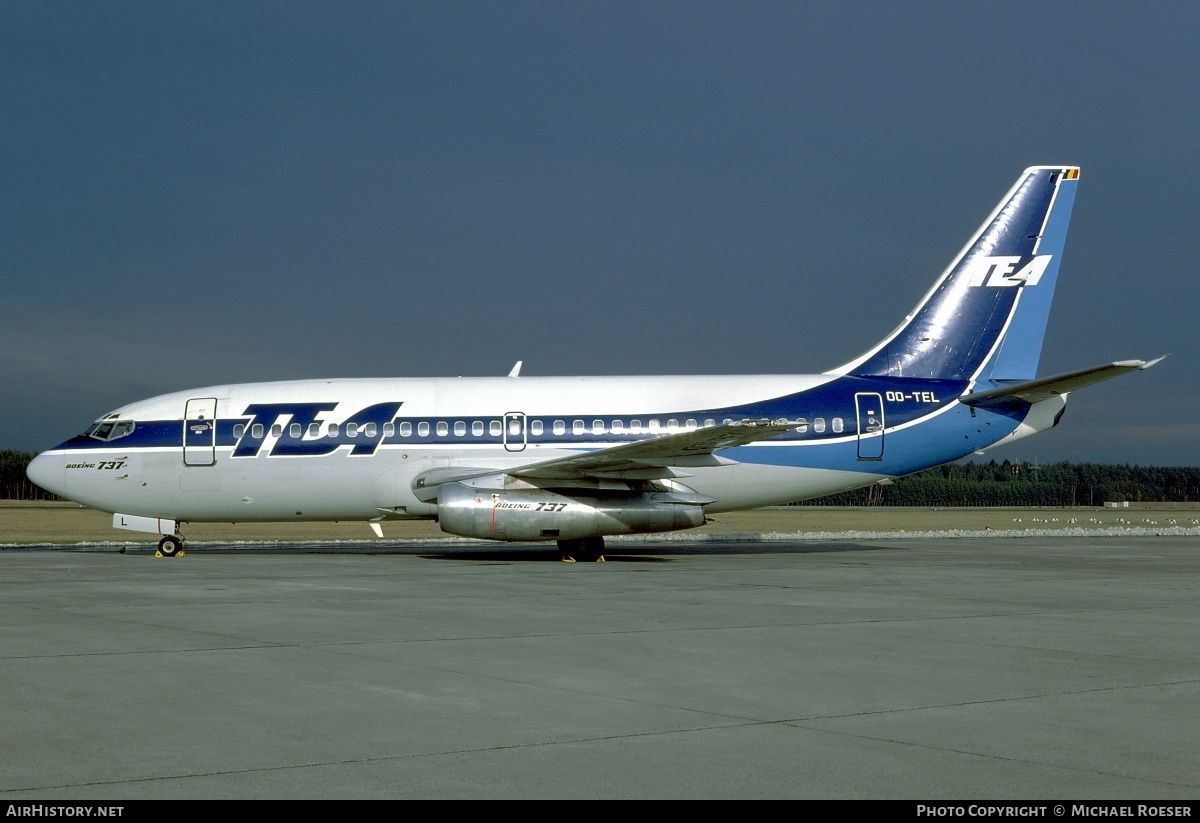 Aircraft Photo of OO-TEL | Boeing 737-2M8/Adv | TEA - Trans European Airways | AirHistory.net #345492