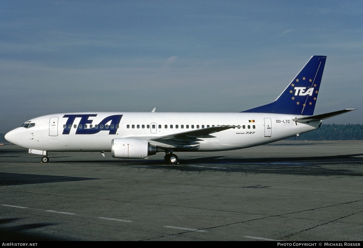 Aircraft Photo of OO-LTC | Boeing 737-3M8 | TEA - Trans European Airways | AirHistory.net #345503
