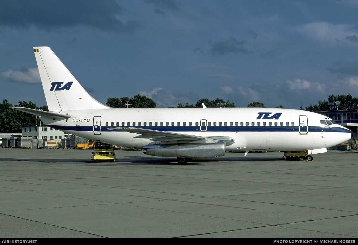 Aircraft Photo of OO-TYD | Boeing 737-2S3/Adv | TEA - Trans European Airways | AirHistory.net #345505