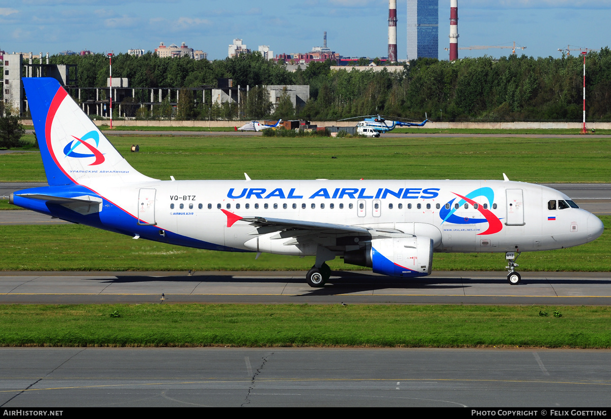 Aircraft Photo of VQ-BTZ | Airbus A319-112 | Ural Airlines | AirHistory.net #345584